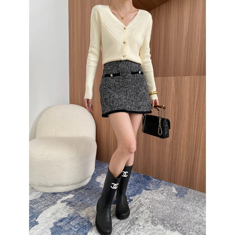 Damen Cardigan Rippenstrick Weich Pastell