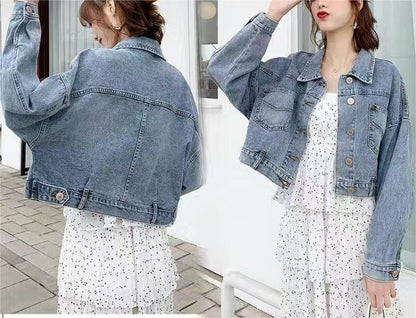 Damen Denimjacke mit Fransen blau Eveloria