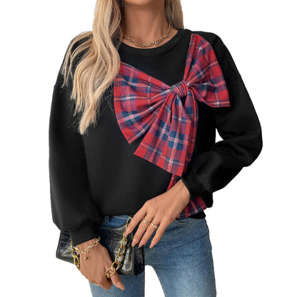 Damen Sweatshirt mit Knoten-Design Grau Eveloria