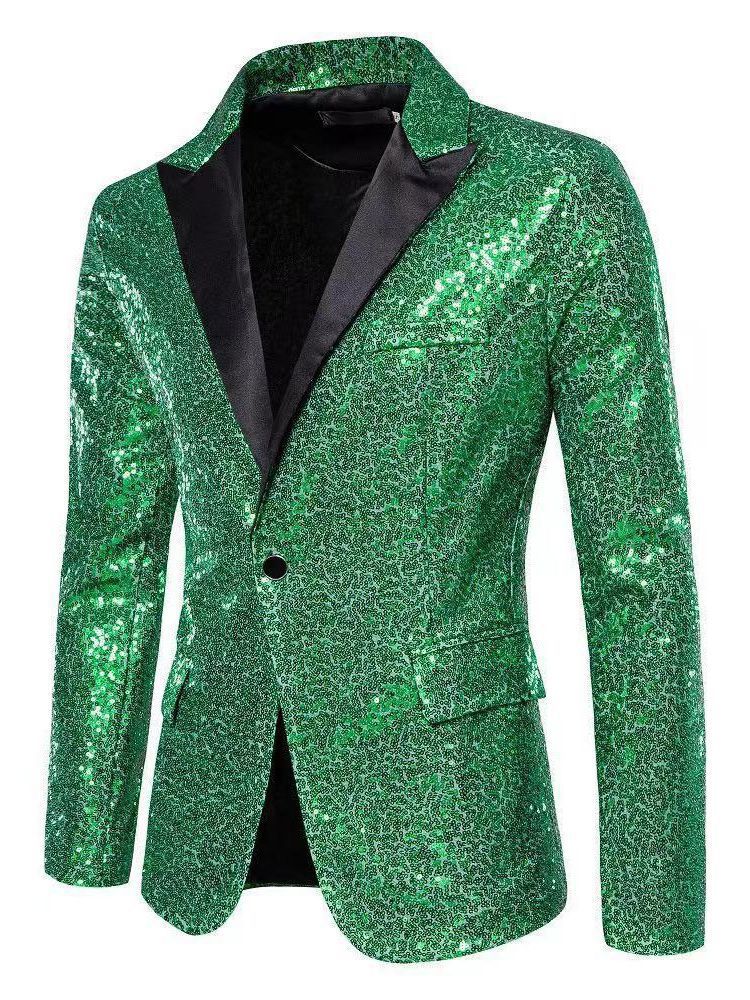Herren Blazer Pailletten Elegant Edel Dekor Eveloria