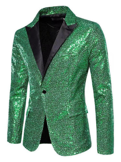 Herren Blazer Pailletten Elegant Edel Dekor Eveloria