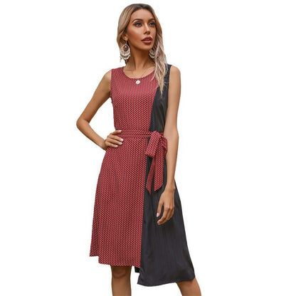 Damen Wickelkleid Asymmetrisch Taillengürtel Eveloria