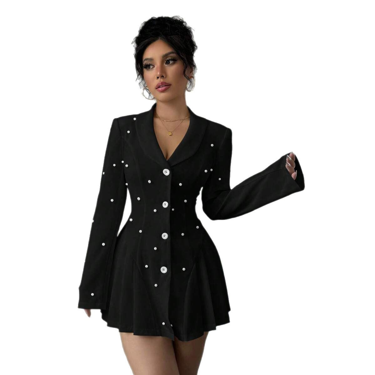 Eveloria Damen Blazer-Kleid Elegant