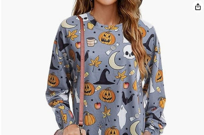 Damen Langarmshirt Herbstmotiv Eveloria