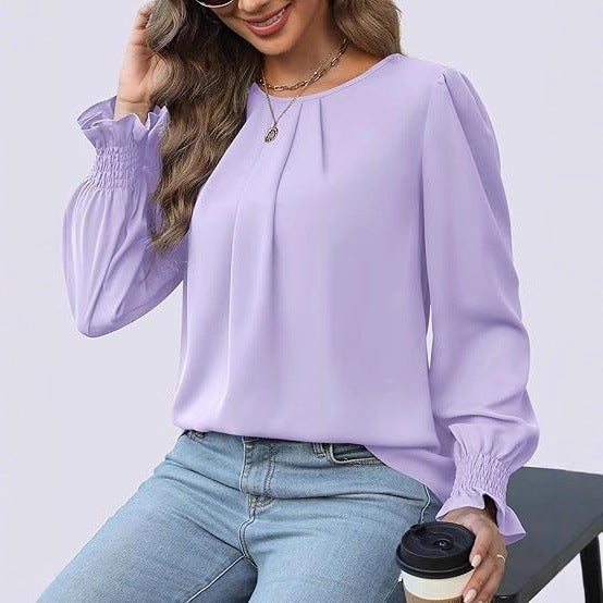 Damen Bluse Puffärmel Eveloria