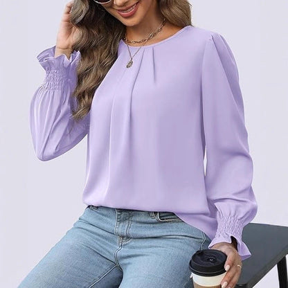 Damen Bluse Puffärmel Eveloria