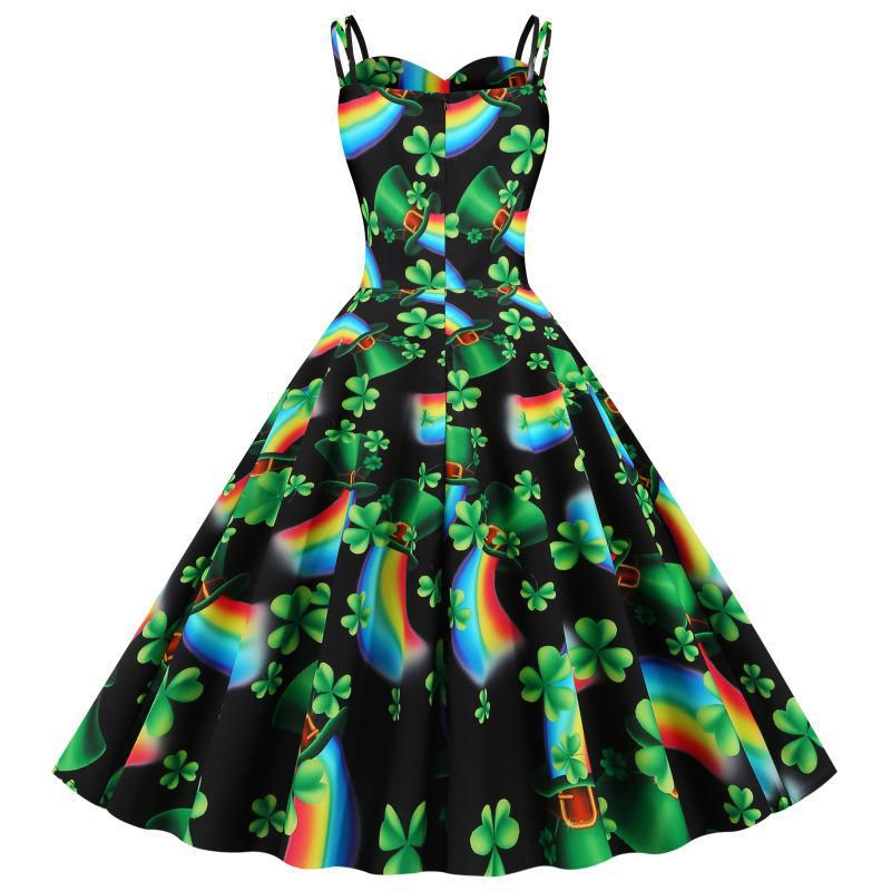 Damen A-Linien Kleid Leuchtendes Motiv Eveloria