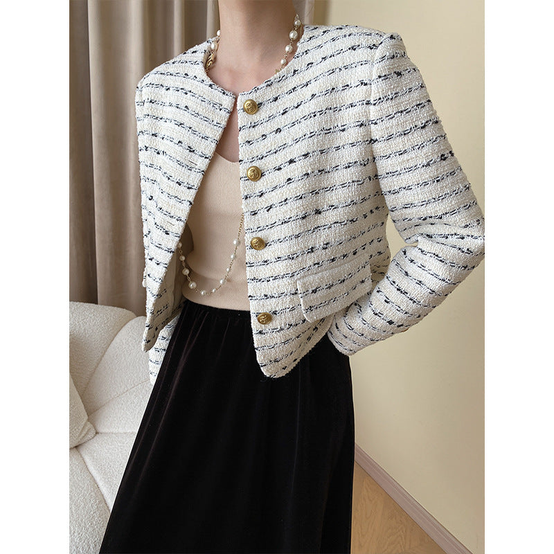 Damen Bouclé-Jacke mit Knöpfen Eveloria