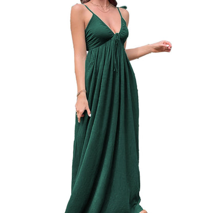 Damen Maxikleid Locker Passform Verstellbare Träger Eveloria