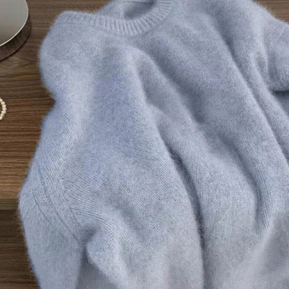 Damen Pullover Feine Strickmischung Bequem Eveloria