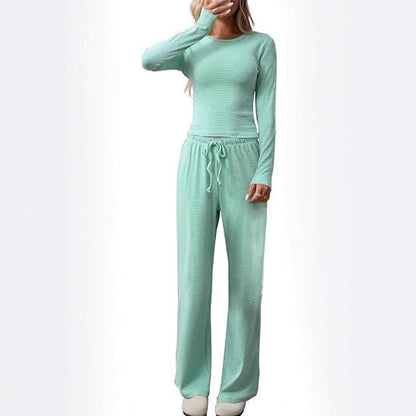 Damen Longsleeve Freizeit-Set Weites Design Eveloria