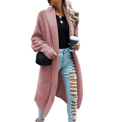Damen Cardigan Grobstrick Lässiger Schnitt Elegante Maschenstruktur