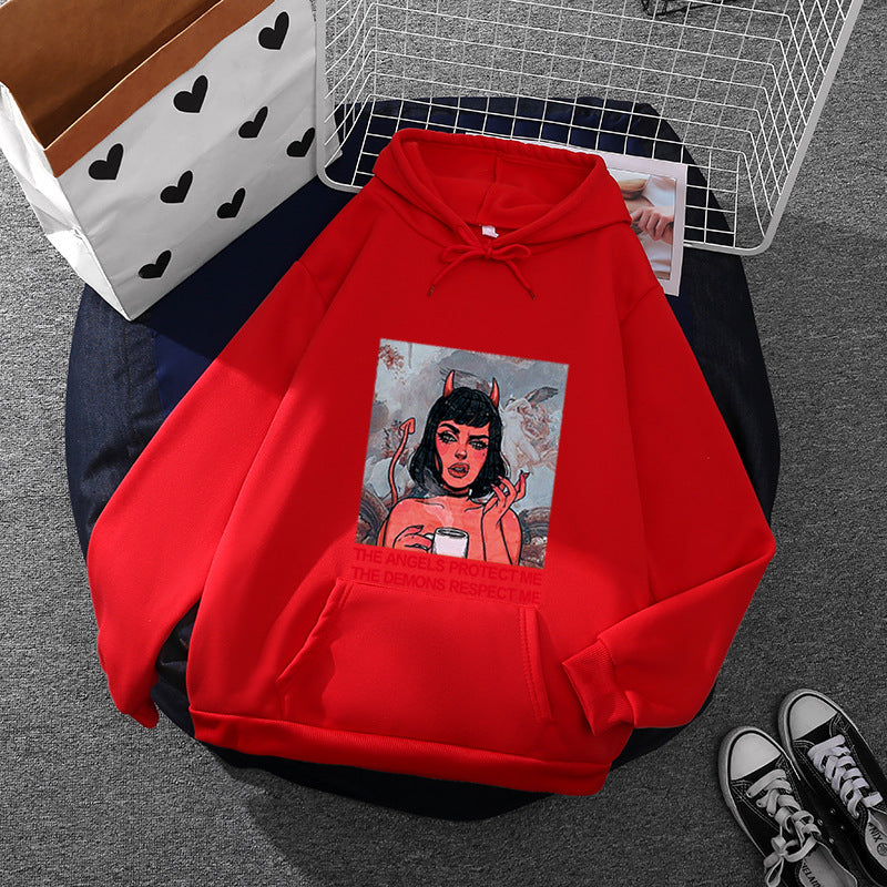 Damen Hoodie Grafikdruck Eveloria