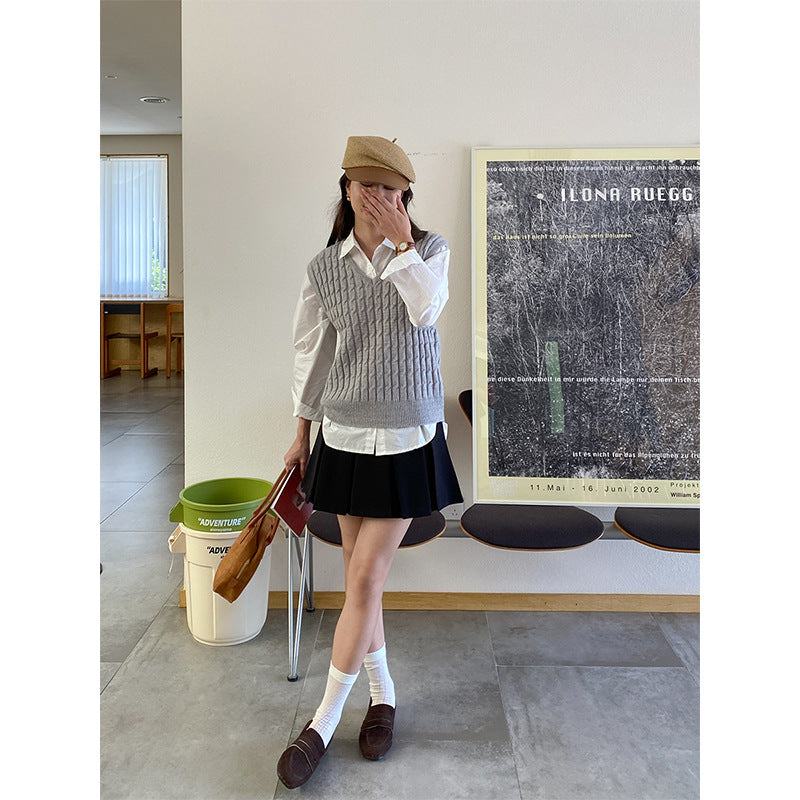 Damen Strickpullover Ohne Ärmel Eveloria