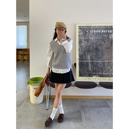 Damen Strickpullover Ohne Ärmel Eveloria
