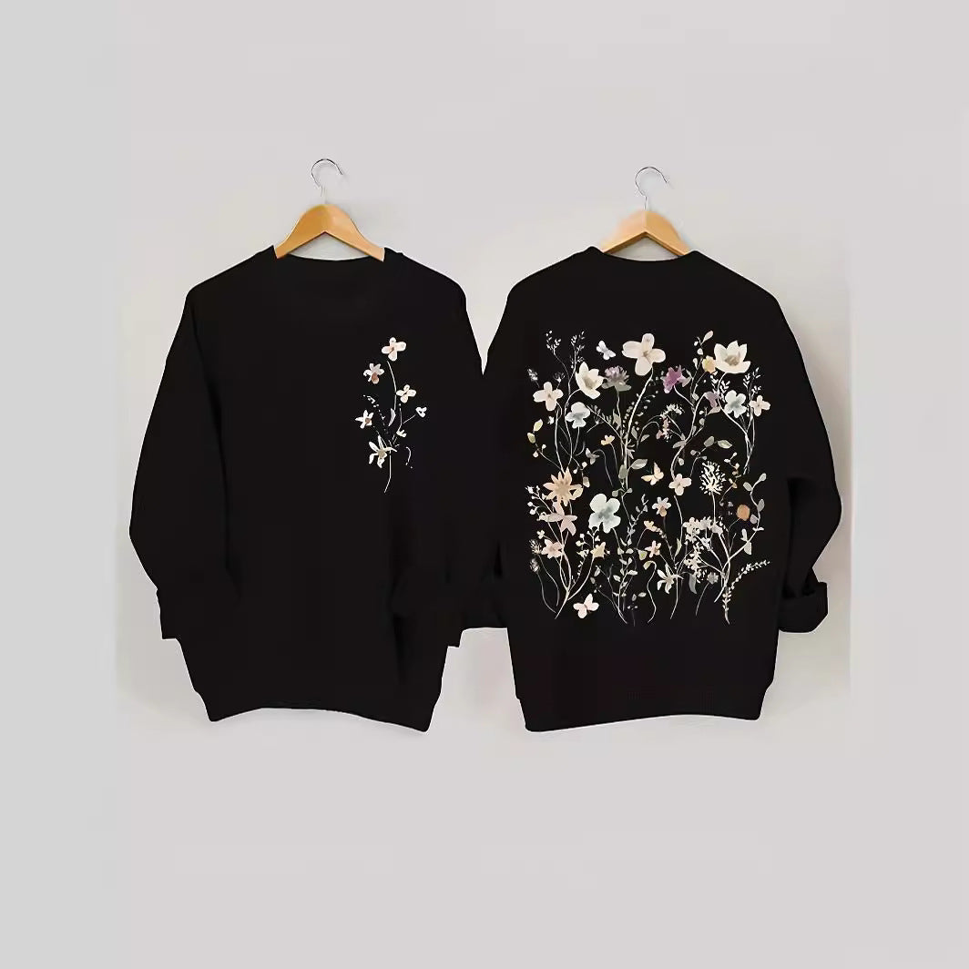 Damen Sweatshirt Florales Design Weich Eveloria - Eveloria
