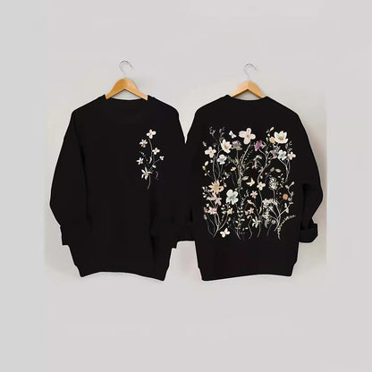 Damen Sweatshirt Florales Design Weich Eveloria - Eveloria