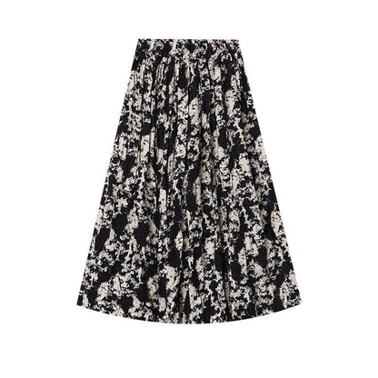 Damen Midirock Floralmuster Luftig