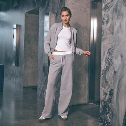 Damen Freizeit-Set Weite Hose Moderner Kragen Eveloria