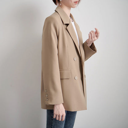 Damen Oversized Blazer Doppelter Knopfleiste Eveloria