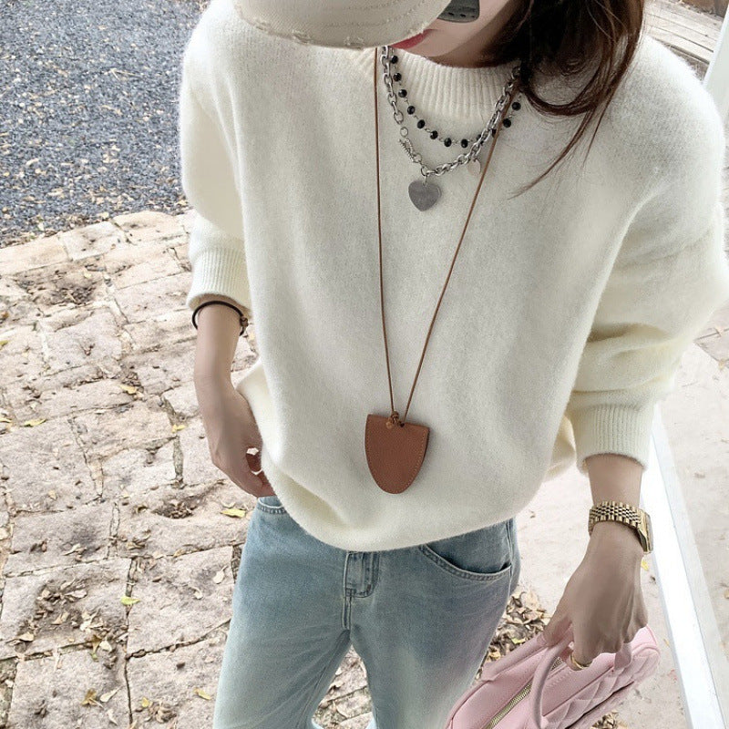 Damen Strickpullover Oversized Bequem Eveloria