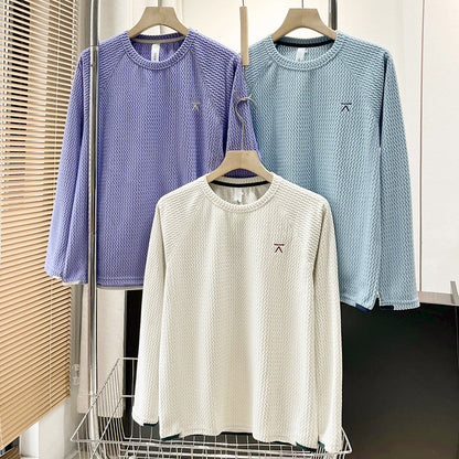 Damen Langarmshirt Strukturiertes Design Eveloria