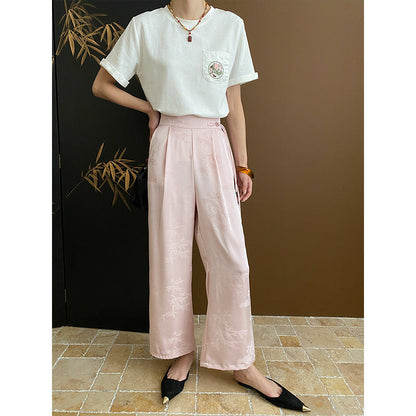 Damen Hochtaillierte Plissee-Hose Eveloria