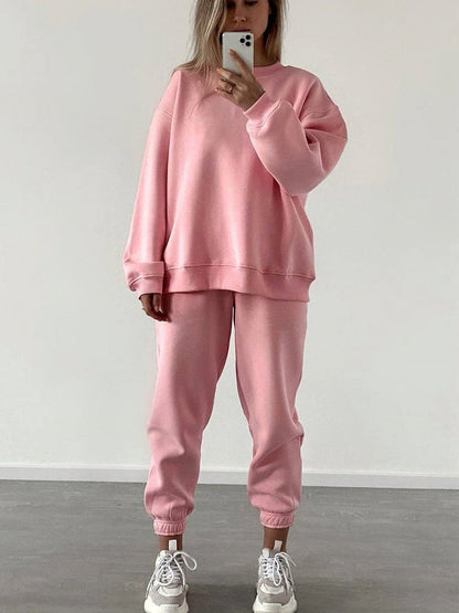 Damen Sweat-Anzug Komfortschnitt Bequem Eveloria