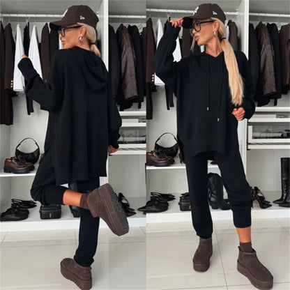 Damen Hoodie Jogginghose Set Bequem Eveloria