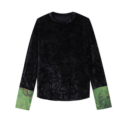 Damen Langarmshirt Velvet Elegant Eveloria