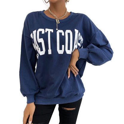 Damen Oversize Pullover mit Schriftzug, Lässig, Eveloria
