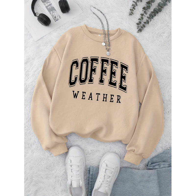 Damen Sweatshirt Coffee Weather Aufdruck Eveloria - Eveloria
