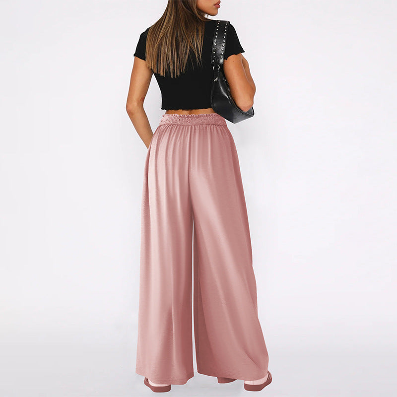 Damen Palazzo-Hose Weit Hohes Bein Eveloria
