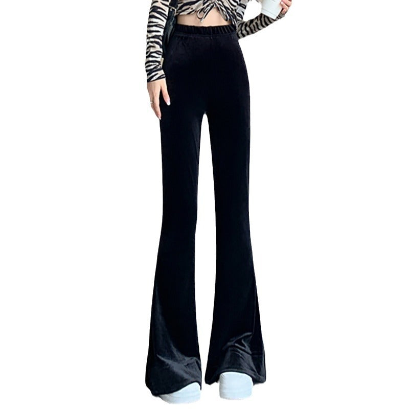 Damen Flare-Hose Samt Eveloria