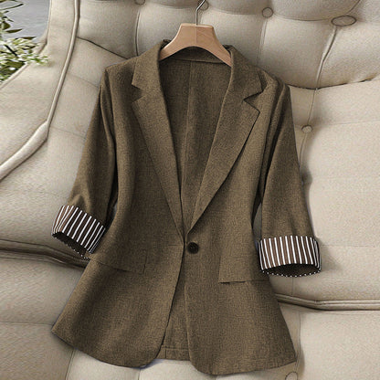 Damen Blazer Strukturierte Ärmel Eveloria