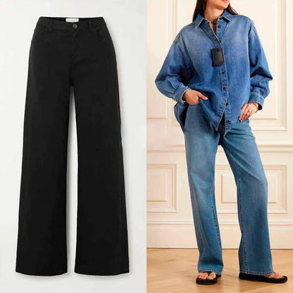 Damen Weite Hose Eveloria Baumwolle Bequem