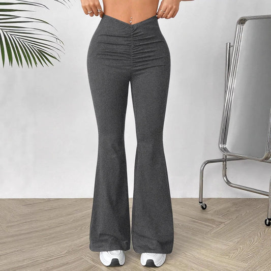 Damen Hochtaillierte Bootcut-Hose Eveloria - Eveloria