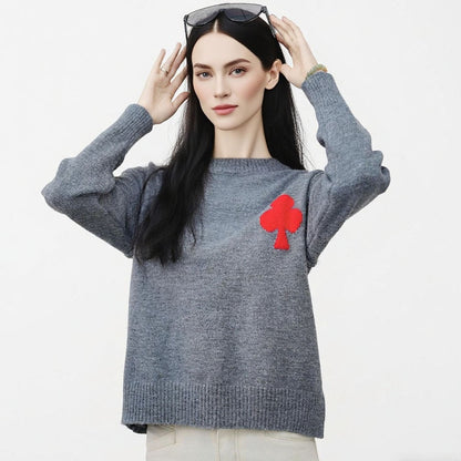 Damen Kurzpullover Strick Weich Gemustert Eveloria