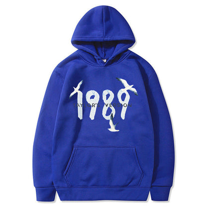 Damen Kapuzenpullover Baumwolle Vogelmotiv Eveloria