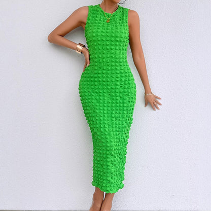 Damen Midi-Kleid Strukturiert Figurschmeichelnd Schwarz Eveloria - Eveloria