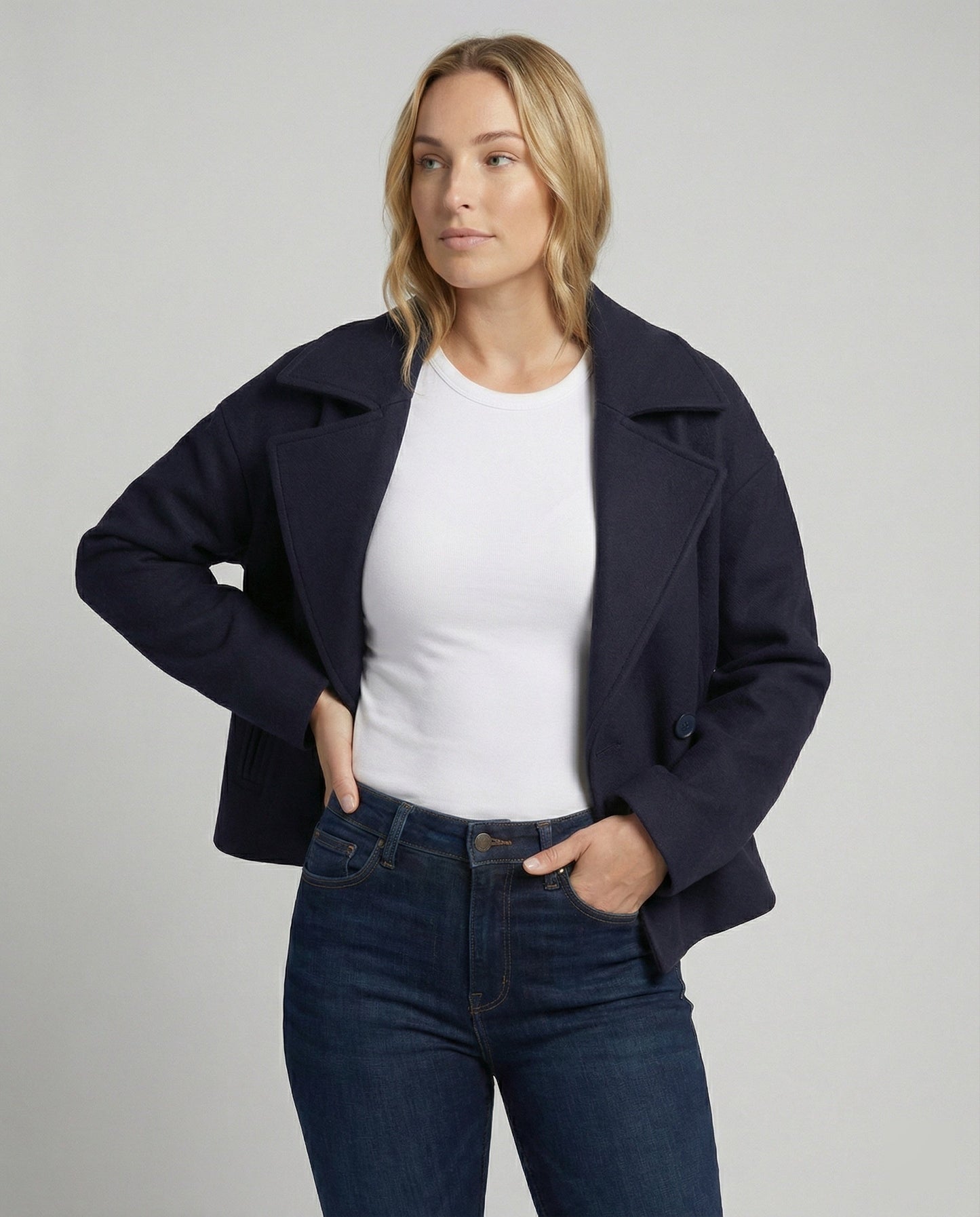 Damen Doppelreiher Kurzjacke