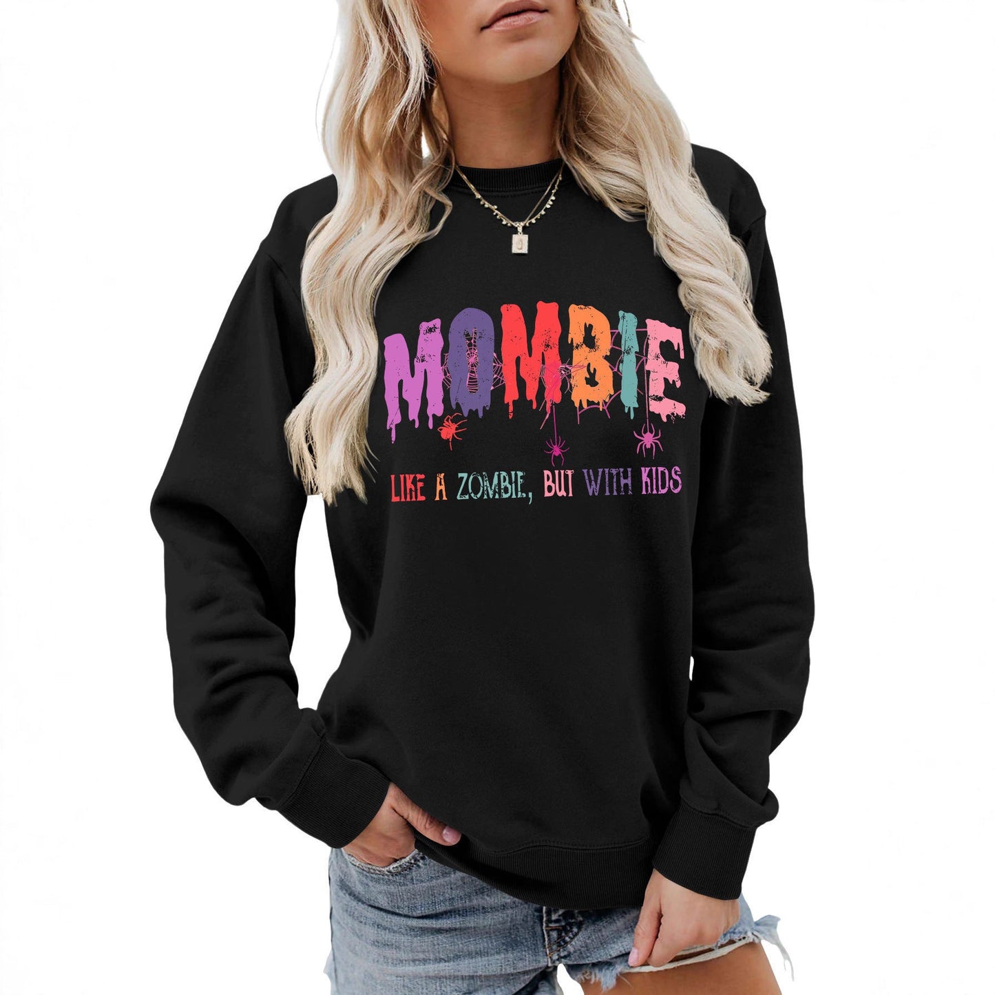 Damen Sweatshirt Zombie Motiv Eveloria