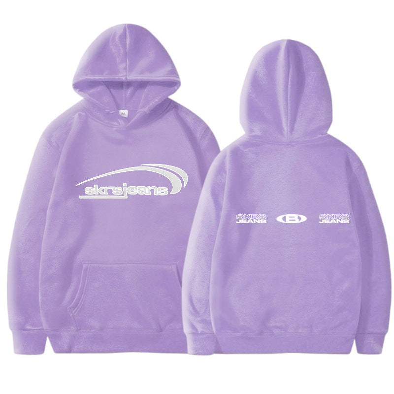 Damen Kapuzensweater Modernes Logo-Design Kängurutaschen