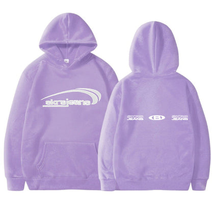 Damen Kapuzensweater Modernes Logo-Design Kängurutaschen