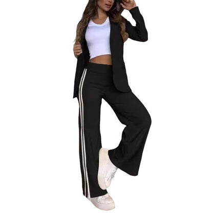 Damen Sportblazer-Set Weite Hose Eveloria