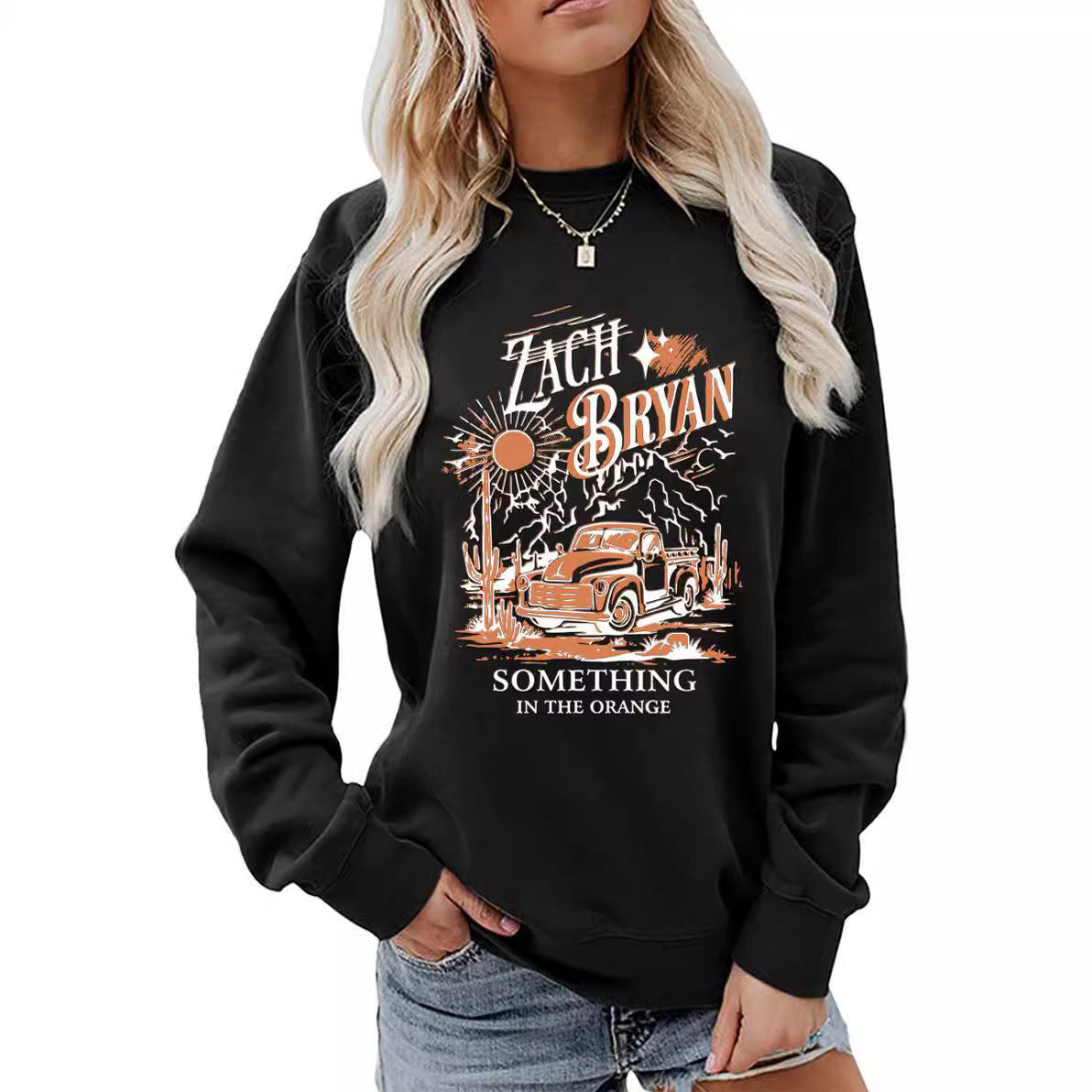 Damen Sweatshirt Vintage Truck Design Eveloria