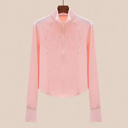 Damen Sportjacke Hochkragen Reißverschluss Eveloria