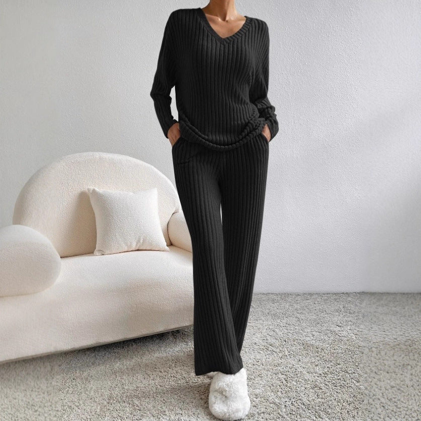 Damen Strickanzug Rippdesign Modern Eveloria