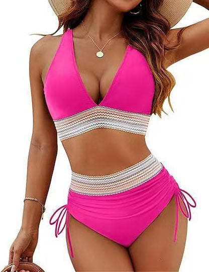Damen Hochtaillierte Bikinis mit Modischen Details Eveloria