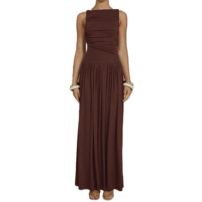 Damen Maxikleid Raffiniertes Raffung Design Eveloria